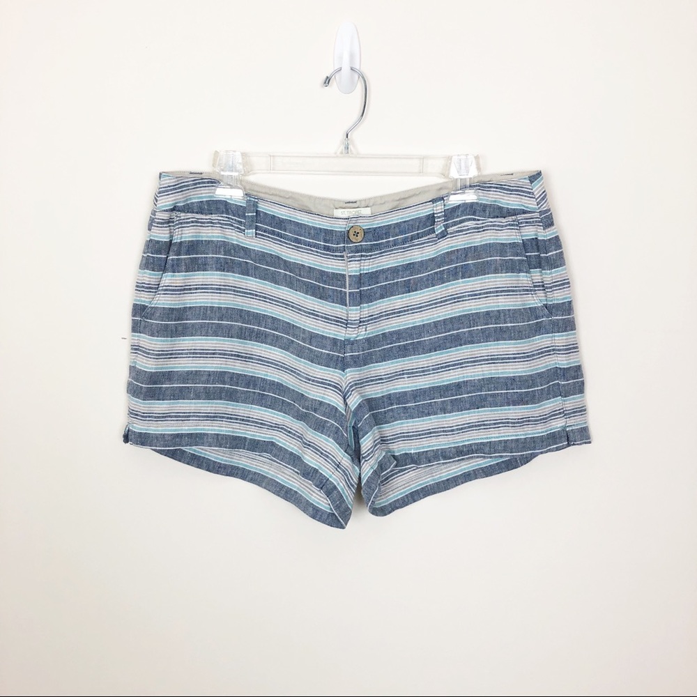 ST. TROPEZ WEST 100% Linen Shorts